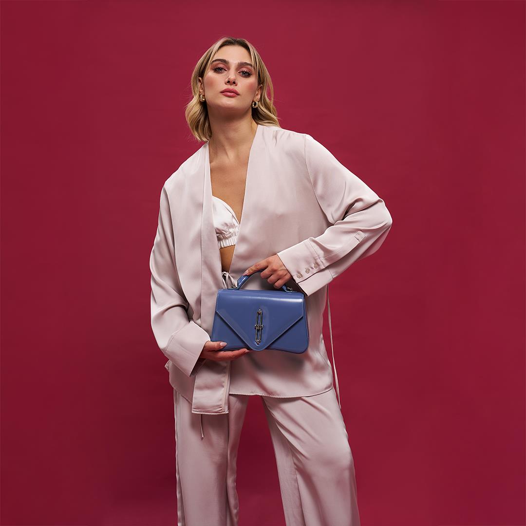 Matmazel Alkaid Mavi Kadın El ve Omuz Çantası