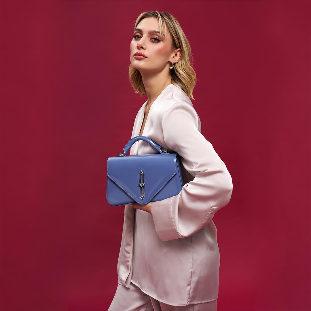 Matmazel Alkaid Mavi Kadın El ve Omuz Çantası