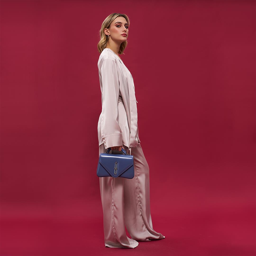 Matmazel Alkaid Mavi Kadın El ve Omuz Çantası