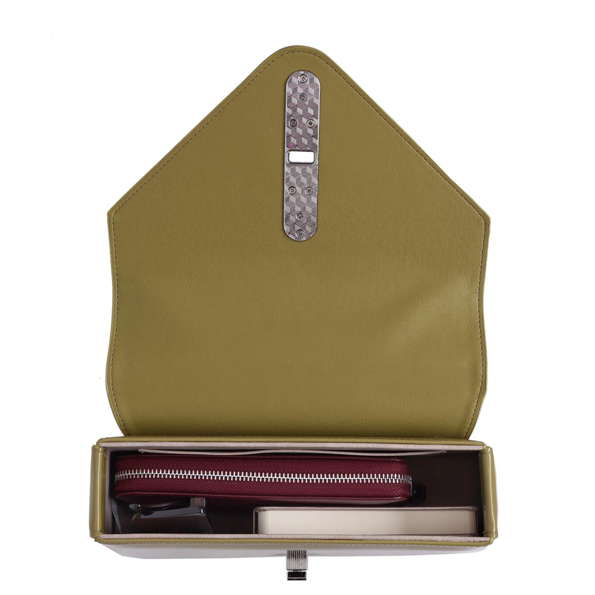 Matmazel Alkaid Yağ yeşili Kadın El ve Omuz Çantası