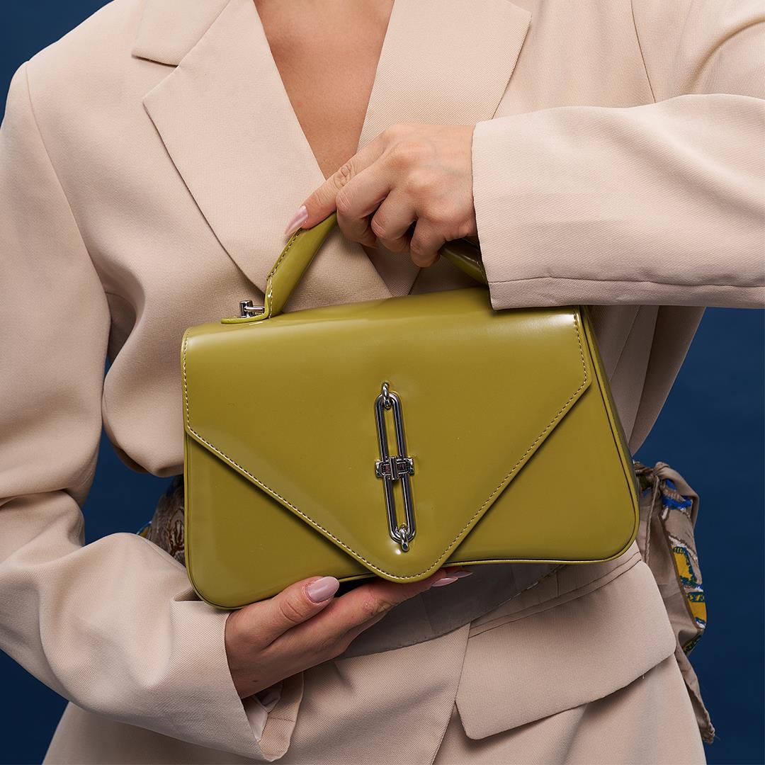 Matmazel Alkaid Yağ yeşili Kadın El ve Omuz Çantası