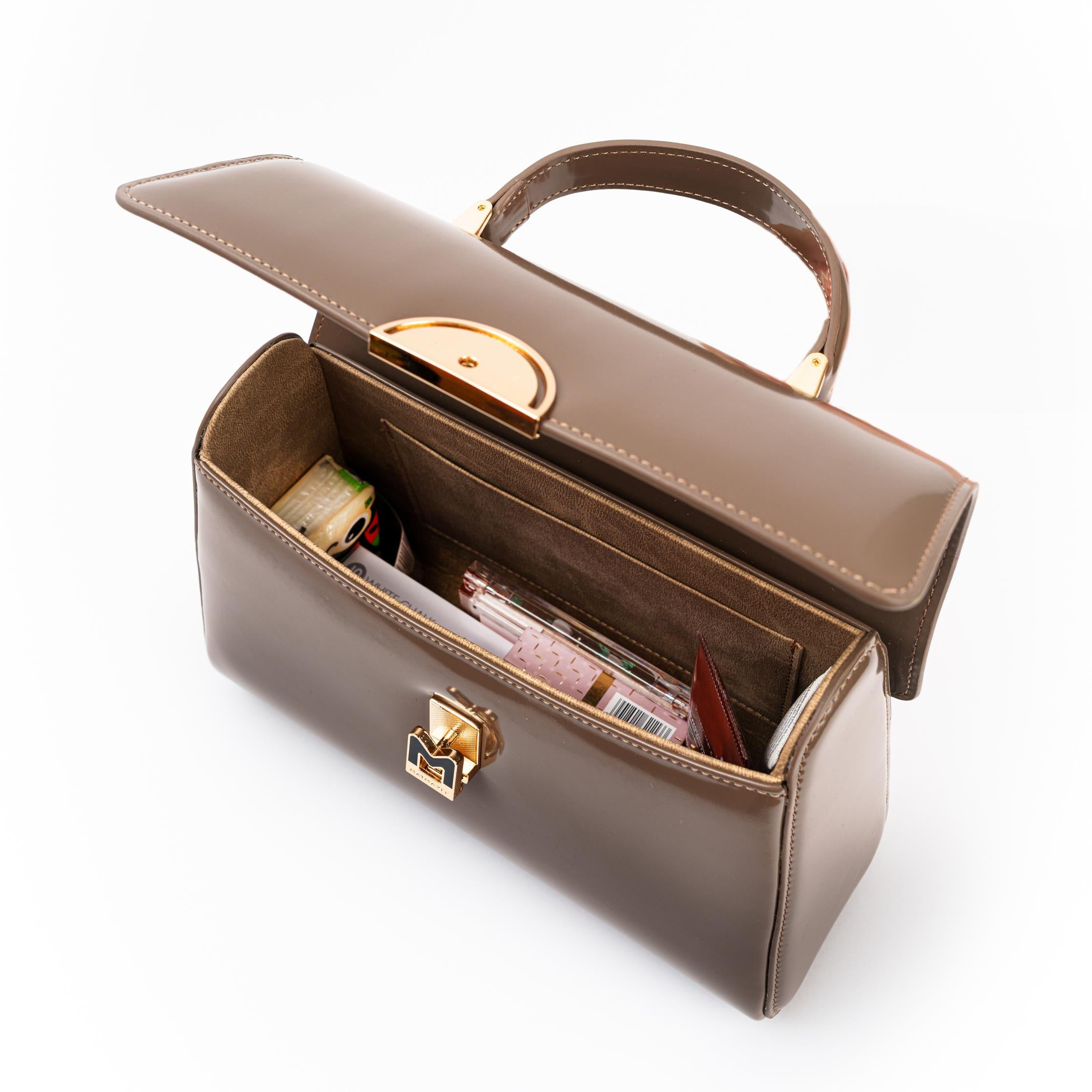 Matmazel Dezy Koyu Kahve Kadın El ve Omuz Çantası