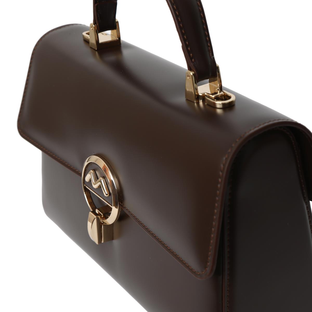 Matmazel Dezy Koyu Kahve Kadın El ve Omuz Çantası