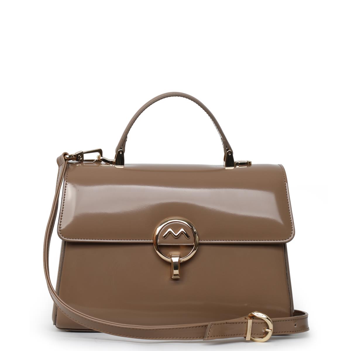 Matmazel Dezy Vizon Kadın El ve Omuz Çantası