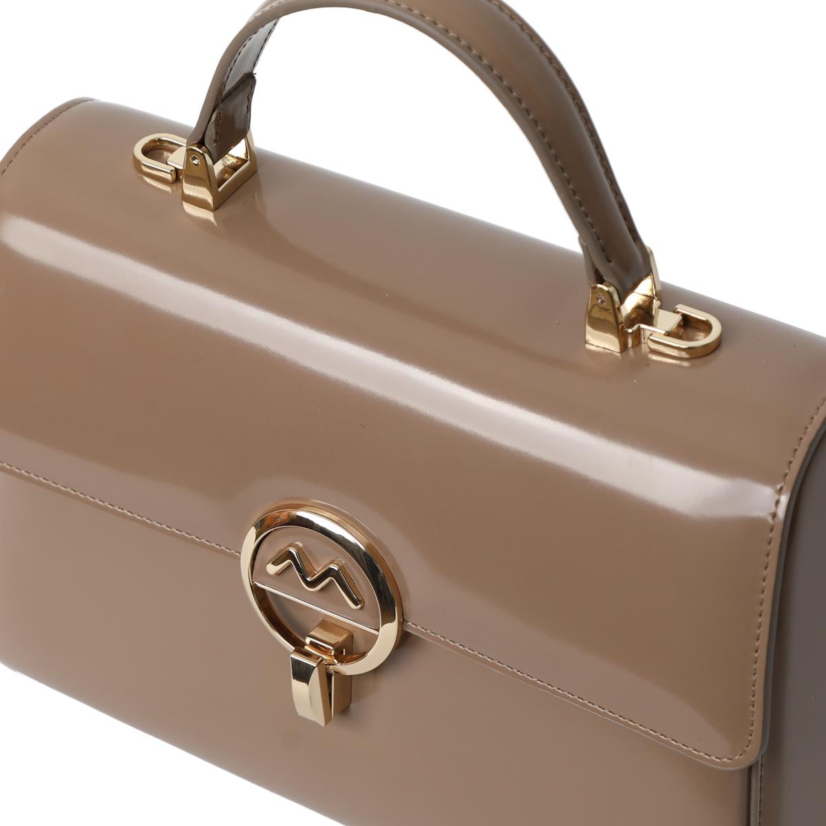 Matmazel Dezy Vizon Kadın El ve Omuz Çantası