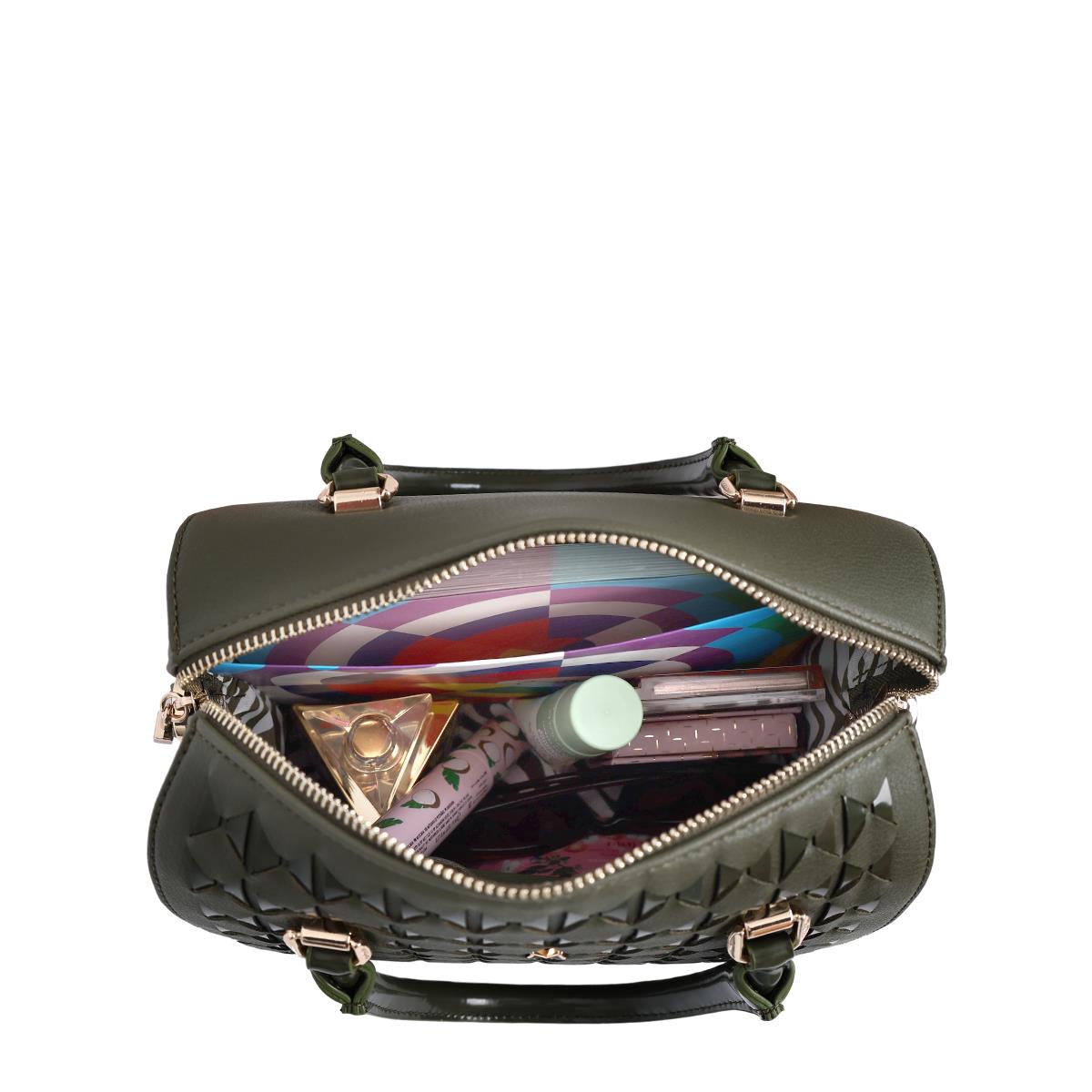 Matmazel Dheneb Haki Kadın El ve Omuz Çantası