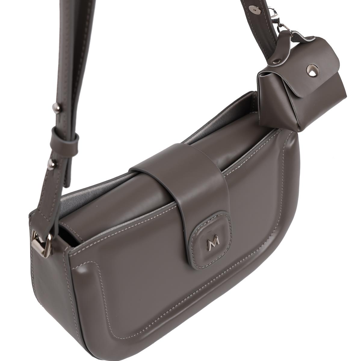 Matmazel Elation Gri Kadın Omuz Çantası