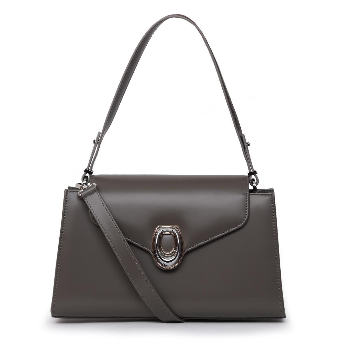 Matmazel Gacrux Gri Kadın El ve Omuz Çantası