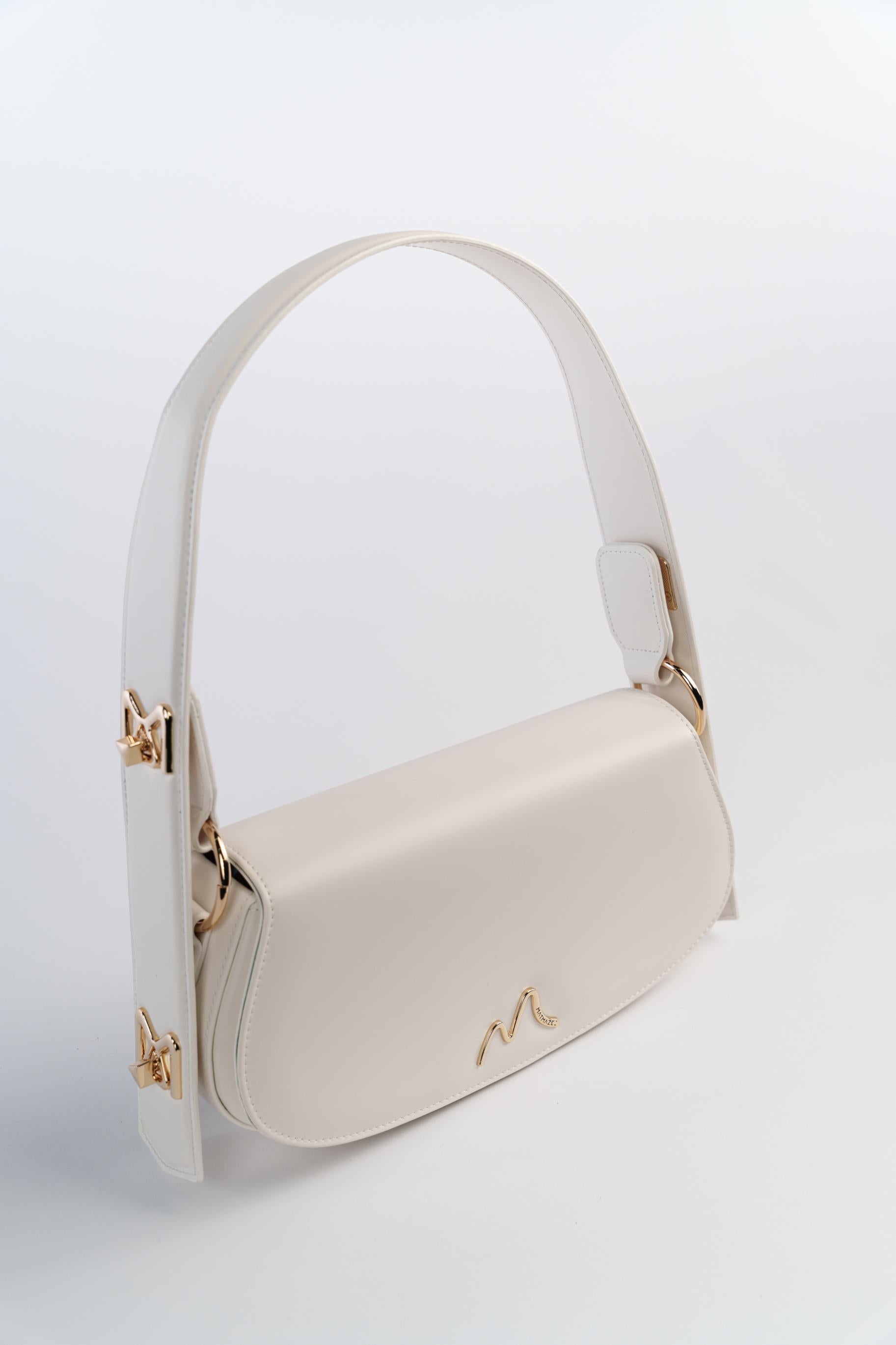 Matmazel Ginny Buz Beyazı Kadın Omuz Çantası