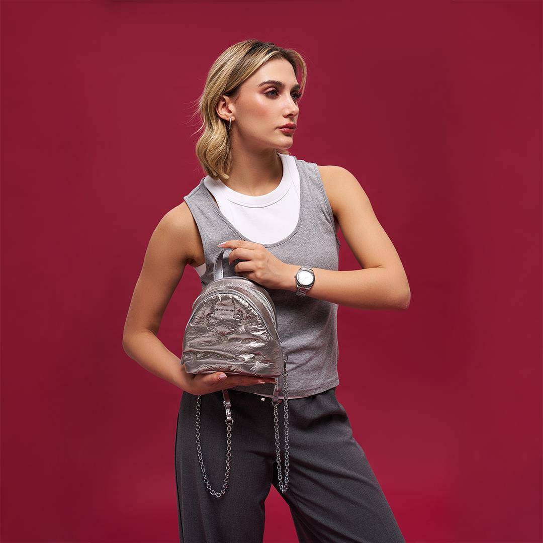 Matmazel Keid Gümüş Kadın Sırt Çantası