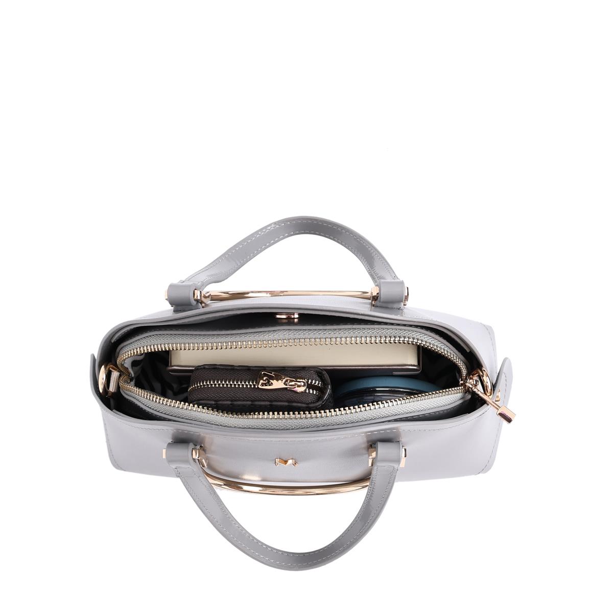 Matmazel Mini Taya Açık Gri Kadın El ve Omuz Çantası