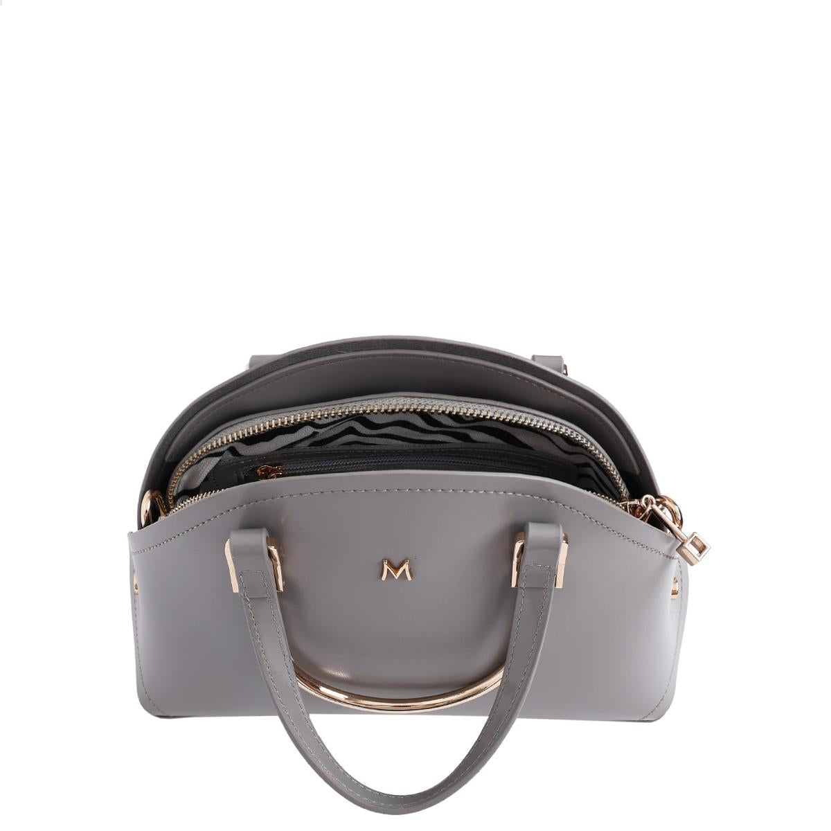 Matmazel Mini Taya Açık Gri Kadın El ve Omuz Çantası