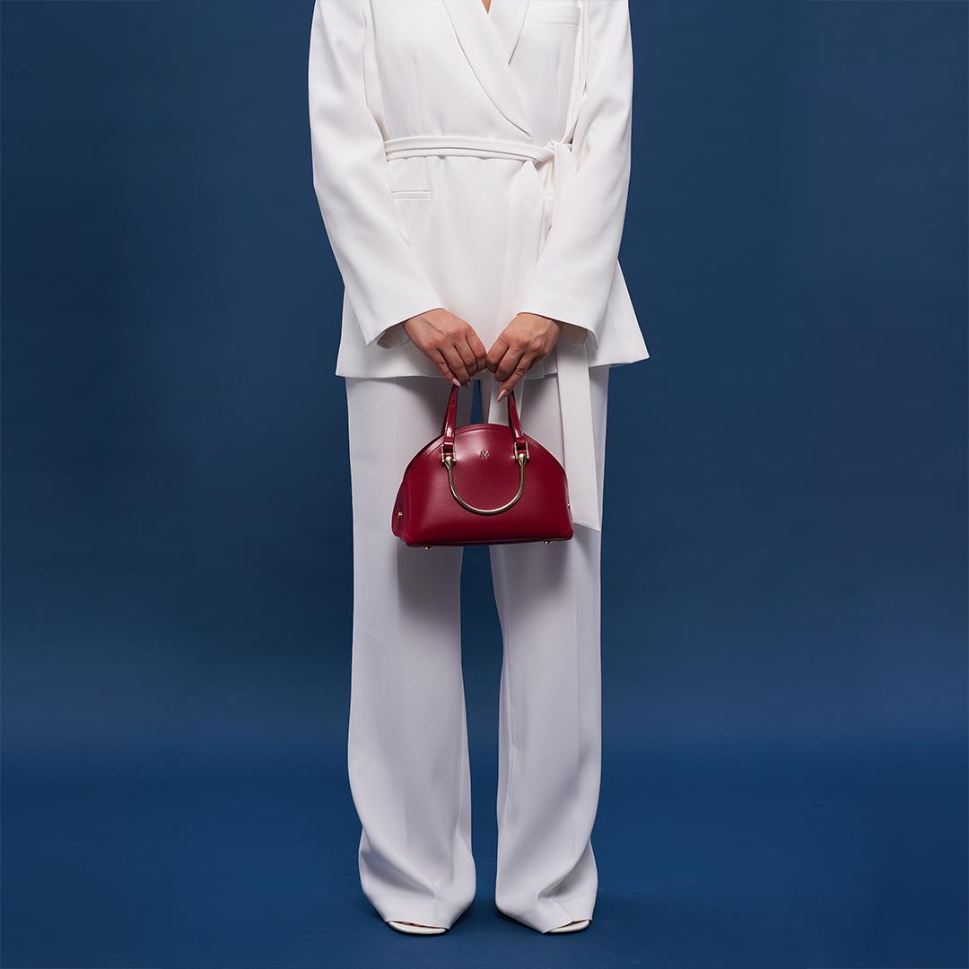 Matmazel Mini Taya Vişne El ve Omuz Kadın Çantası