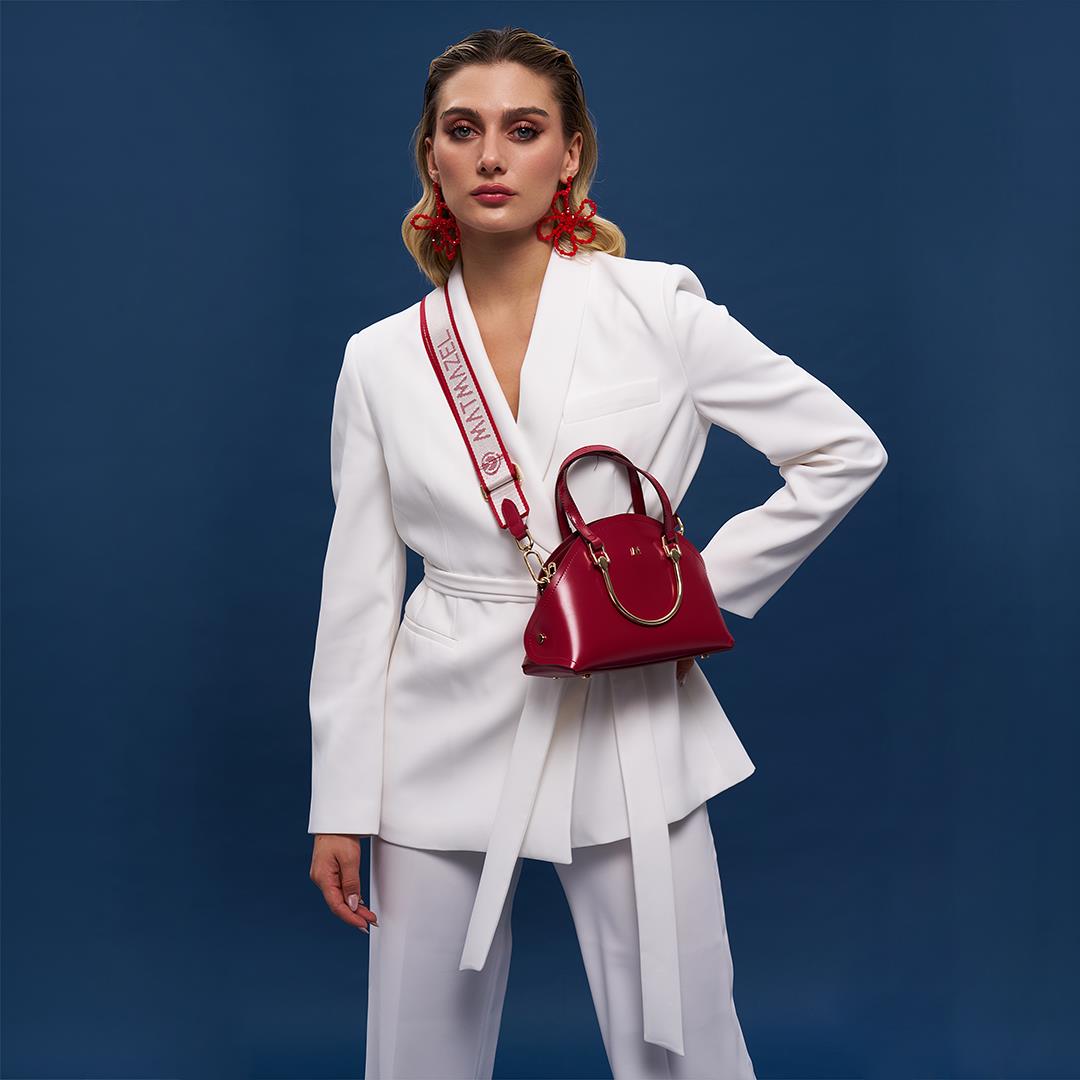 Matmazel Mini Taya Vişne El ve Omuz Kadın Çantası