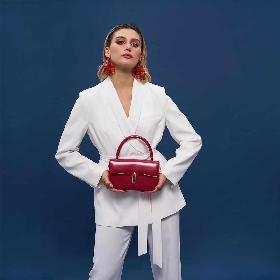 Matmazel Mintaka Vişne Kadın El ve Omuz Çantası