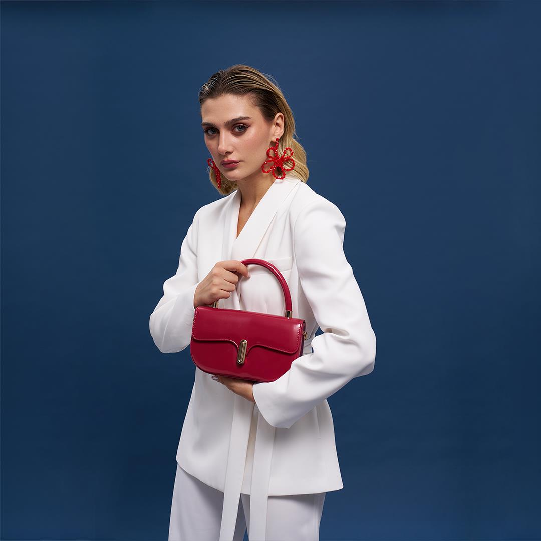 Matmazel Mintaka Vişne Kadın El ve Omuz Çantası