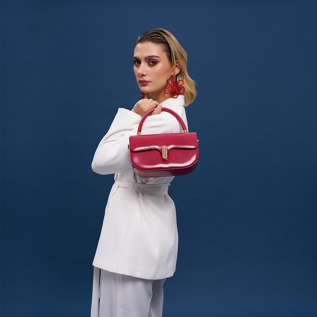 Matmazel Mintaka Vişne Kadın El ve Omuz Çantası