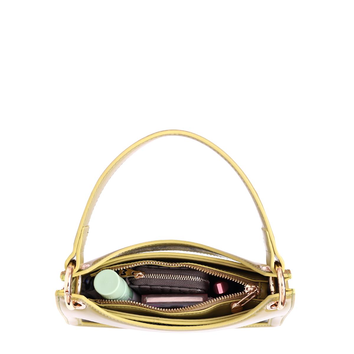 Matmazel Narda Yağ Yeşili Kadın El ve Omuz Çantası