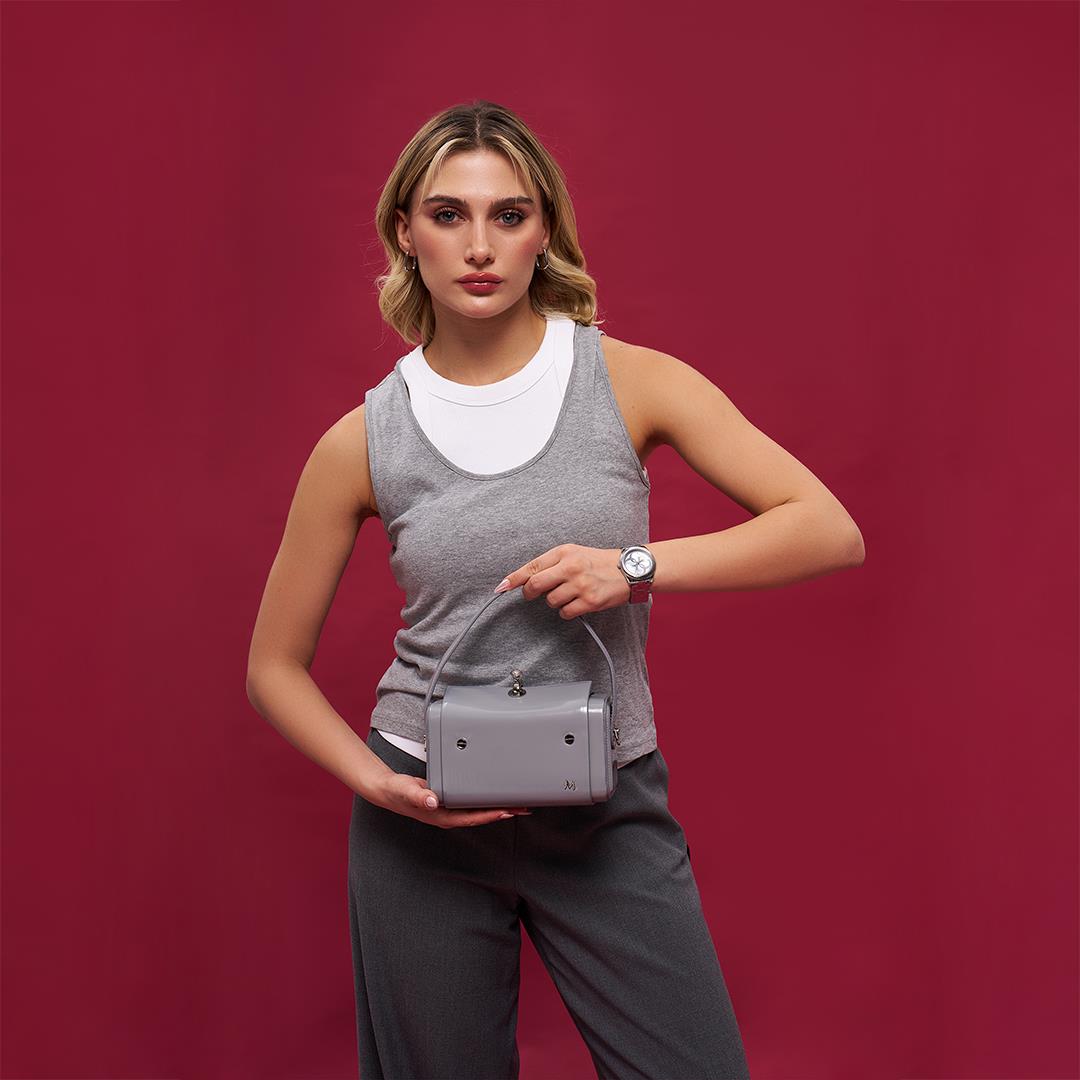 Matmazel Sadr Gri Kadın El ve Omuz Çantası