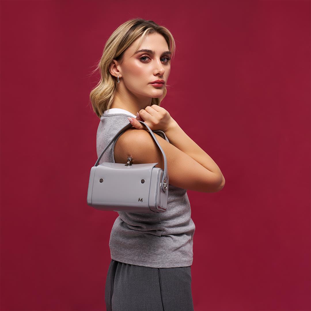 Matmazel Sadr Gri Kadın El ve Omuz Çantası