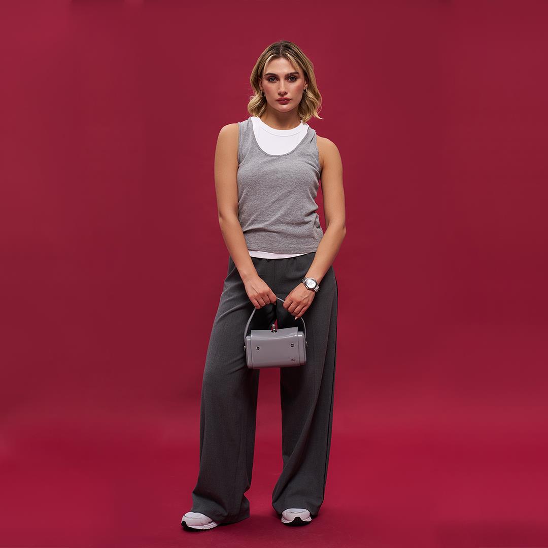 Matmazel Sadr Gri Kadın El ve Omuz Çantası