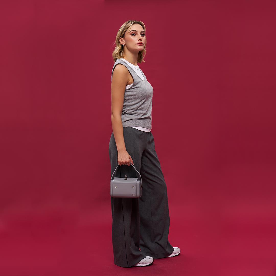 Matmazel Sadr Gri Kadın El ve Omuz Çantası