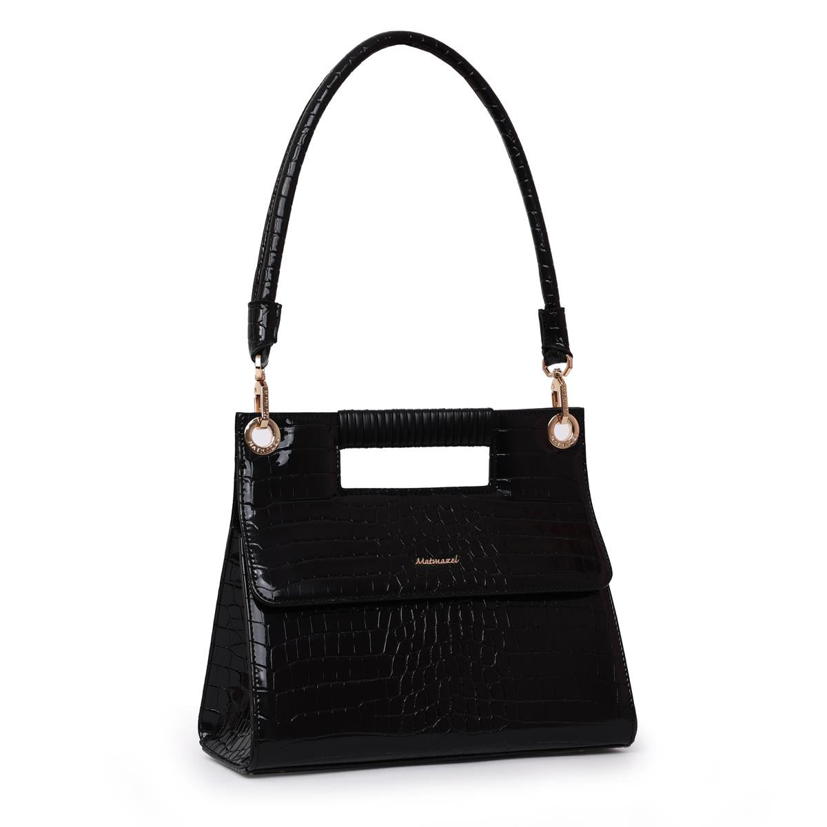 Matmazel Tejat Siyah Kadın El ve Omuz Çantası