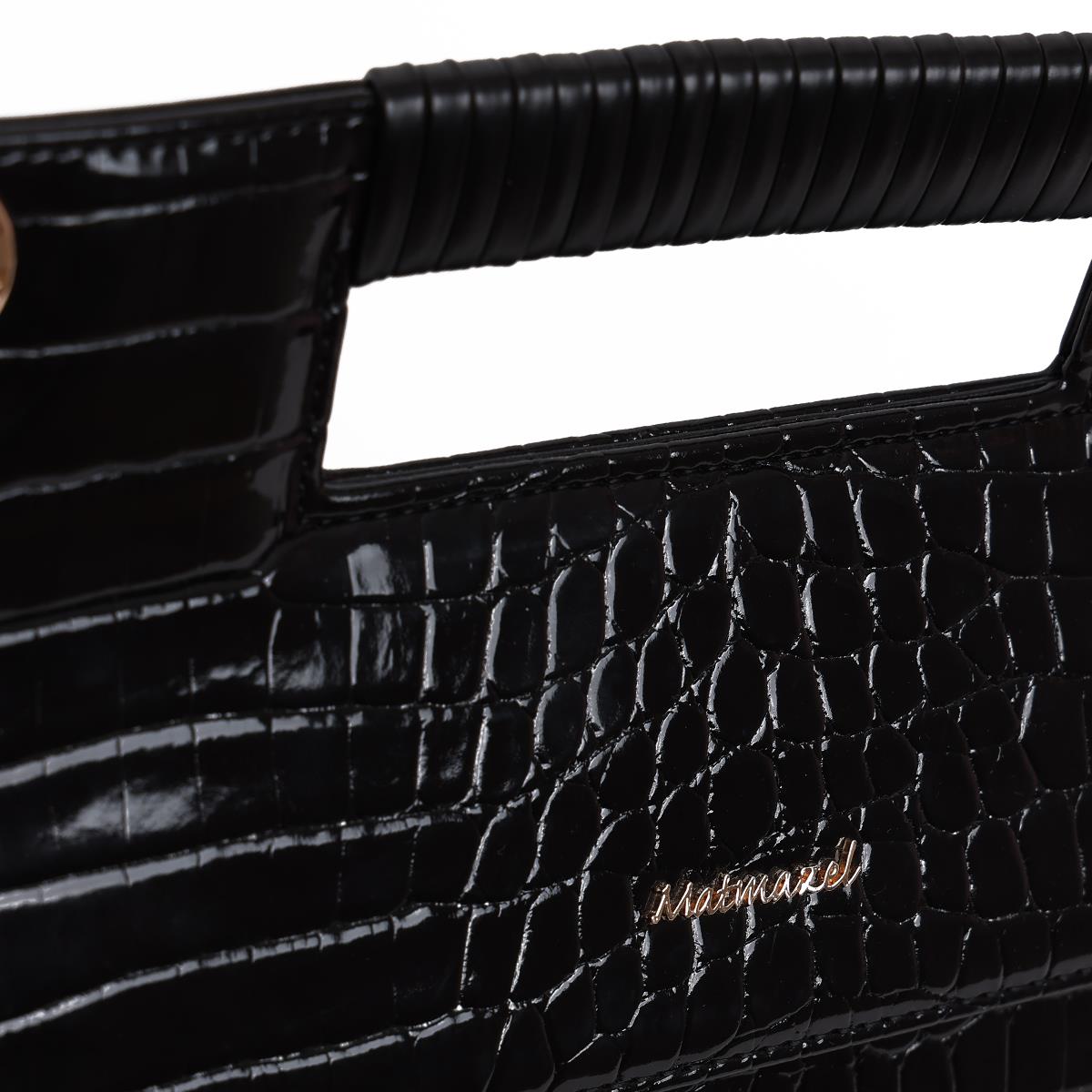 Matmazel Tejat Siyah Kadın El ve Omuz Çantası