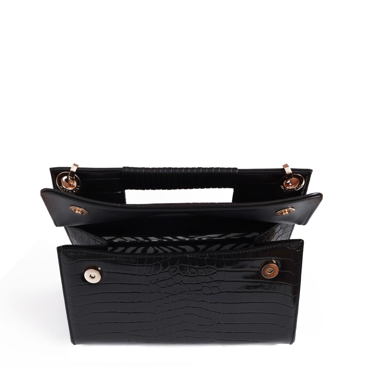 Matmazel Tejat Siyah Kadın El ve Omuz Çantası