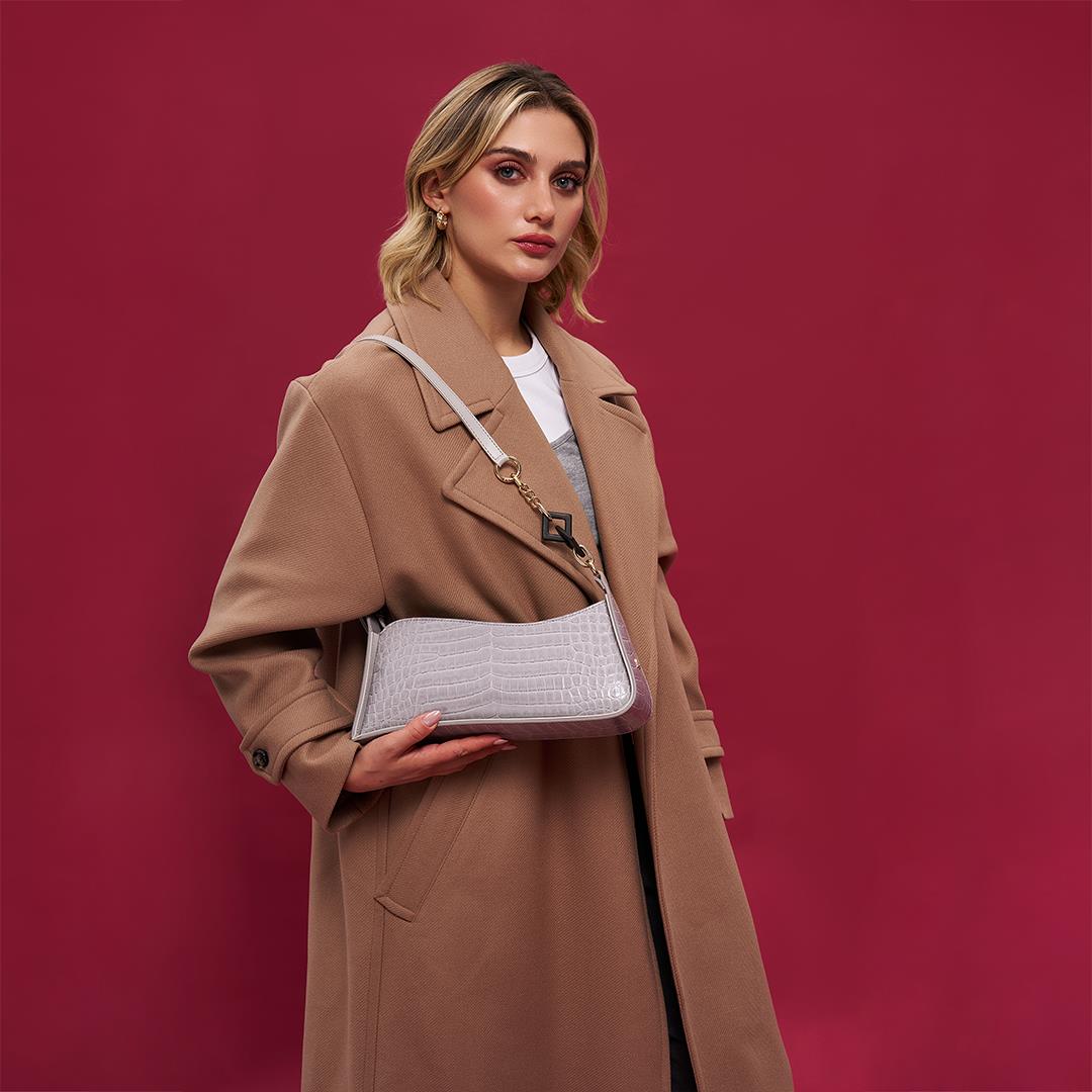 Matmazel Yildun Gri Kadın Omuz Çantası