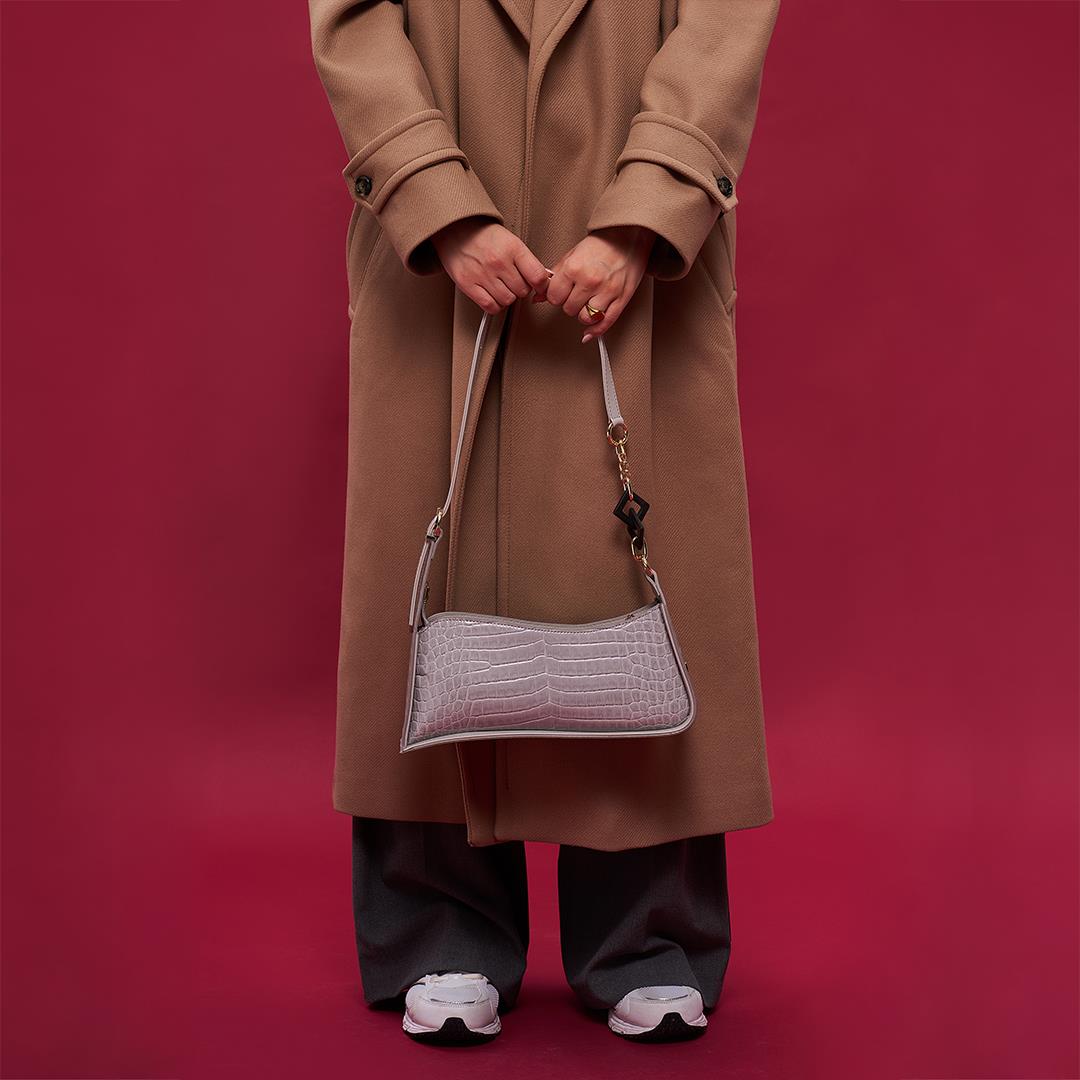 Matmazel Yildun Gri Kadın Omuz Çantası