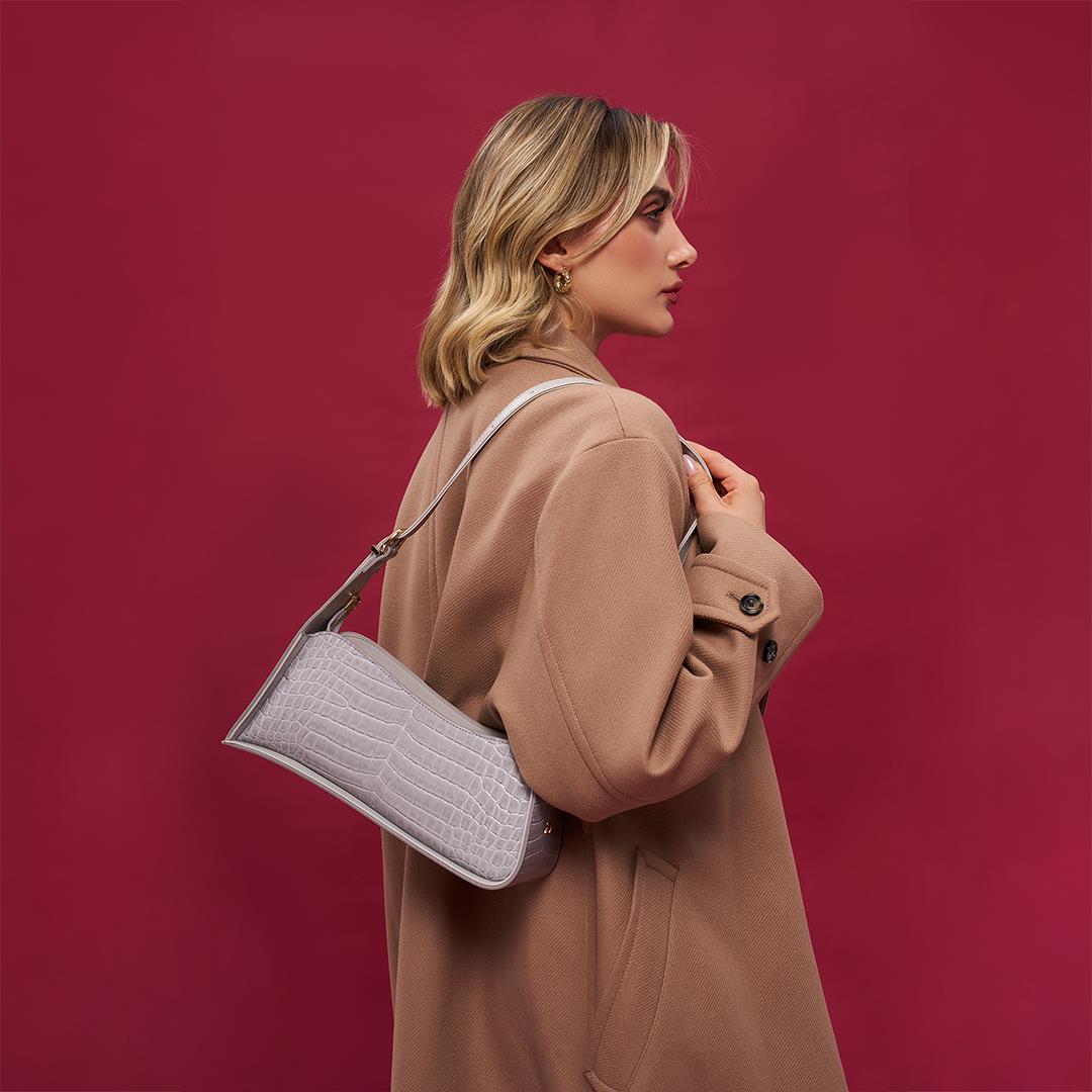 Matmazel Yildun Gri Kadın Omuz Çantası