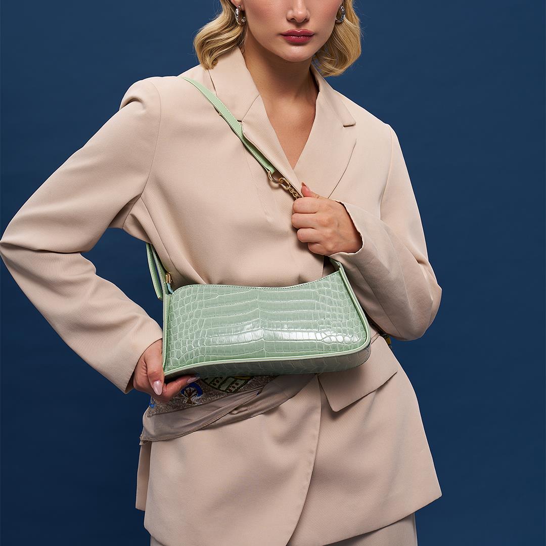 Matmazel Yildun Yeşil Kadın Omuz Çantası