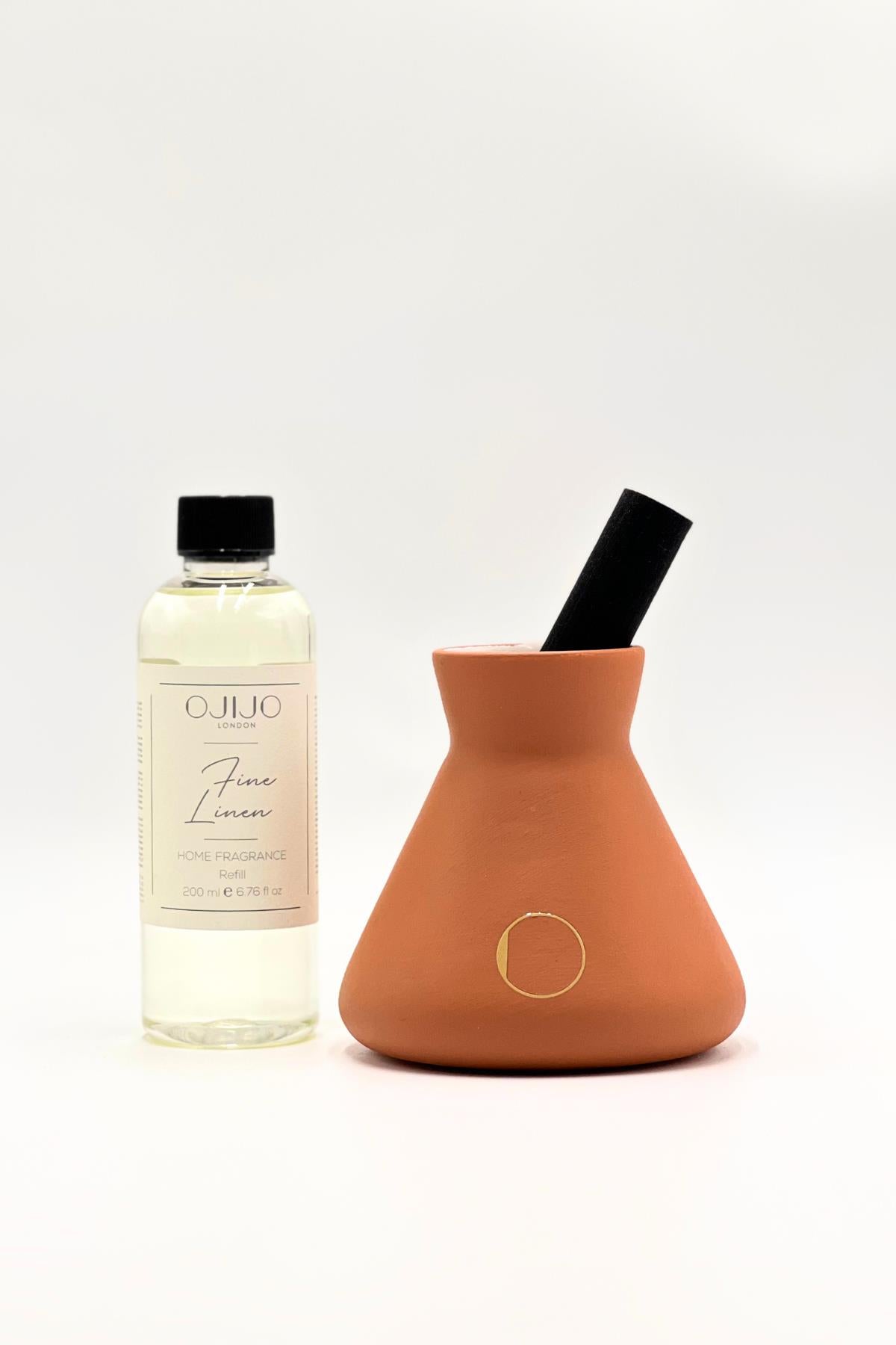 Fine Linen Terracota Çubuklu Oda Kokusu Seti 200 Ml.