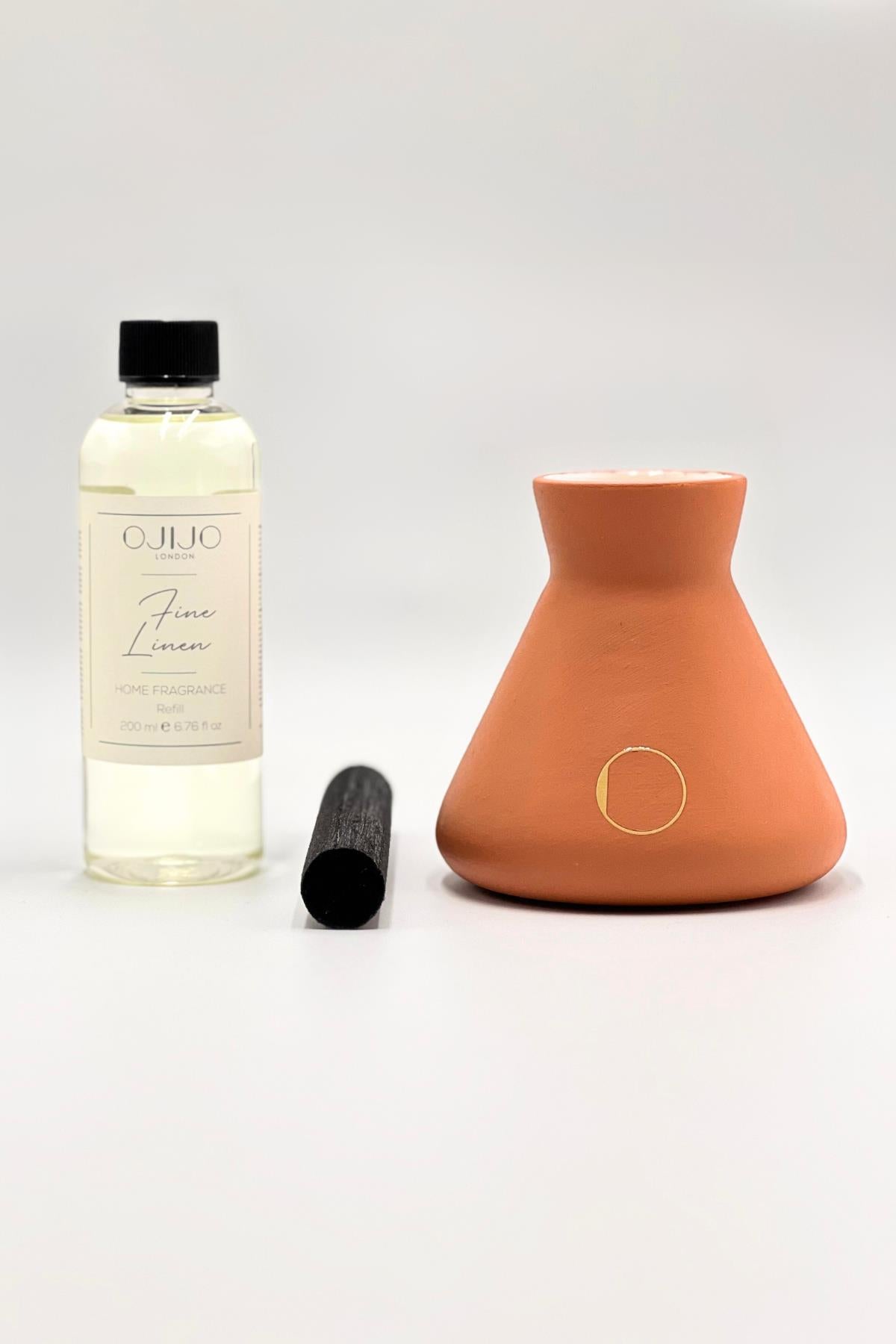 Fine Linen Terracota Çubuklu Oda Kokusu Seti 200 Ml.