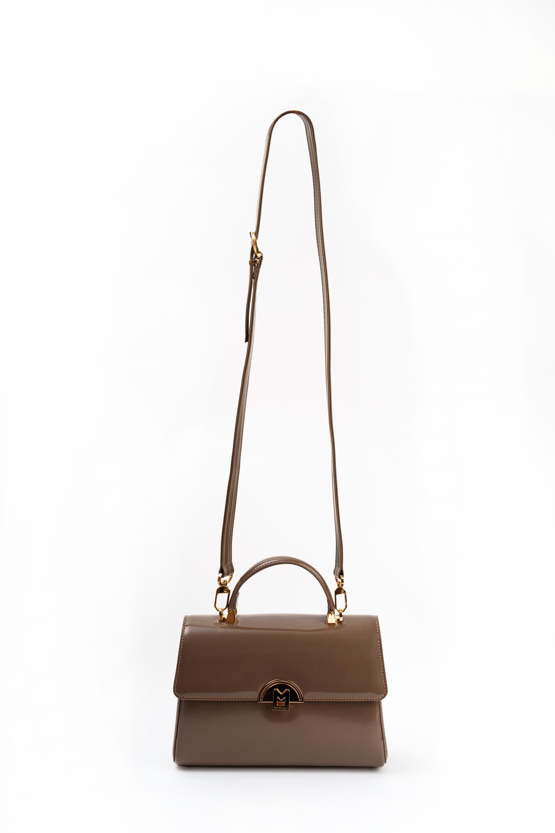 Matmazel Dezy Koyu Kahve Kadın El ve Omuz Çantası