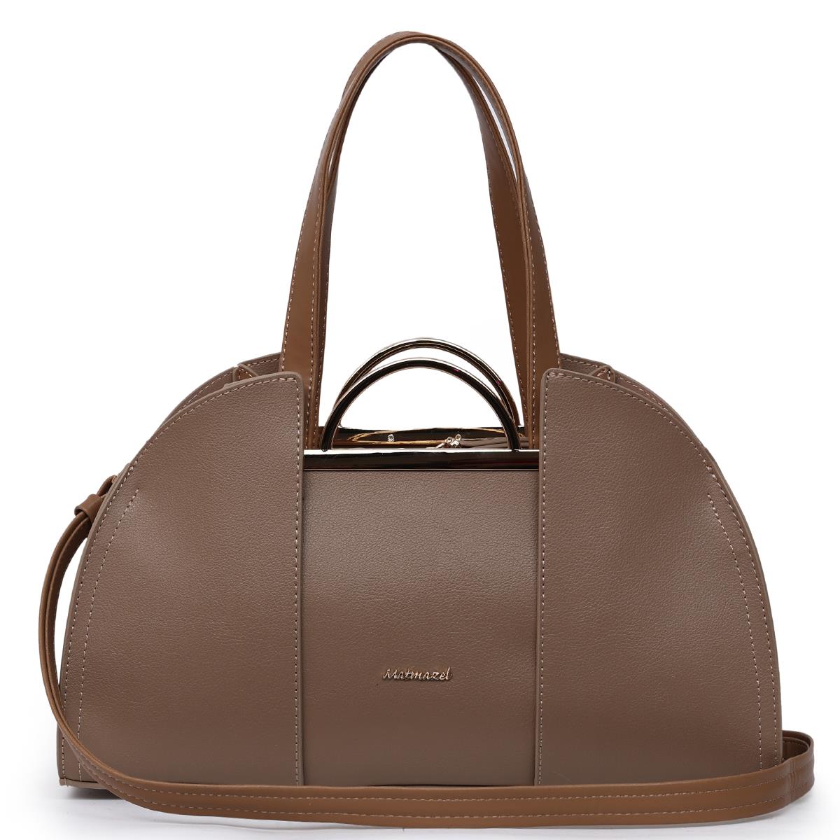 Matmazel Evora Vizon Kadın El ve Omuz Çantası