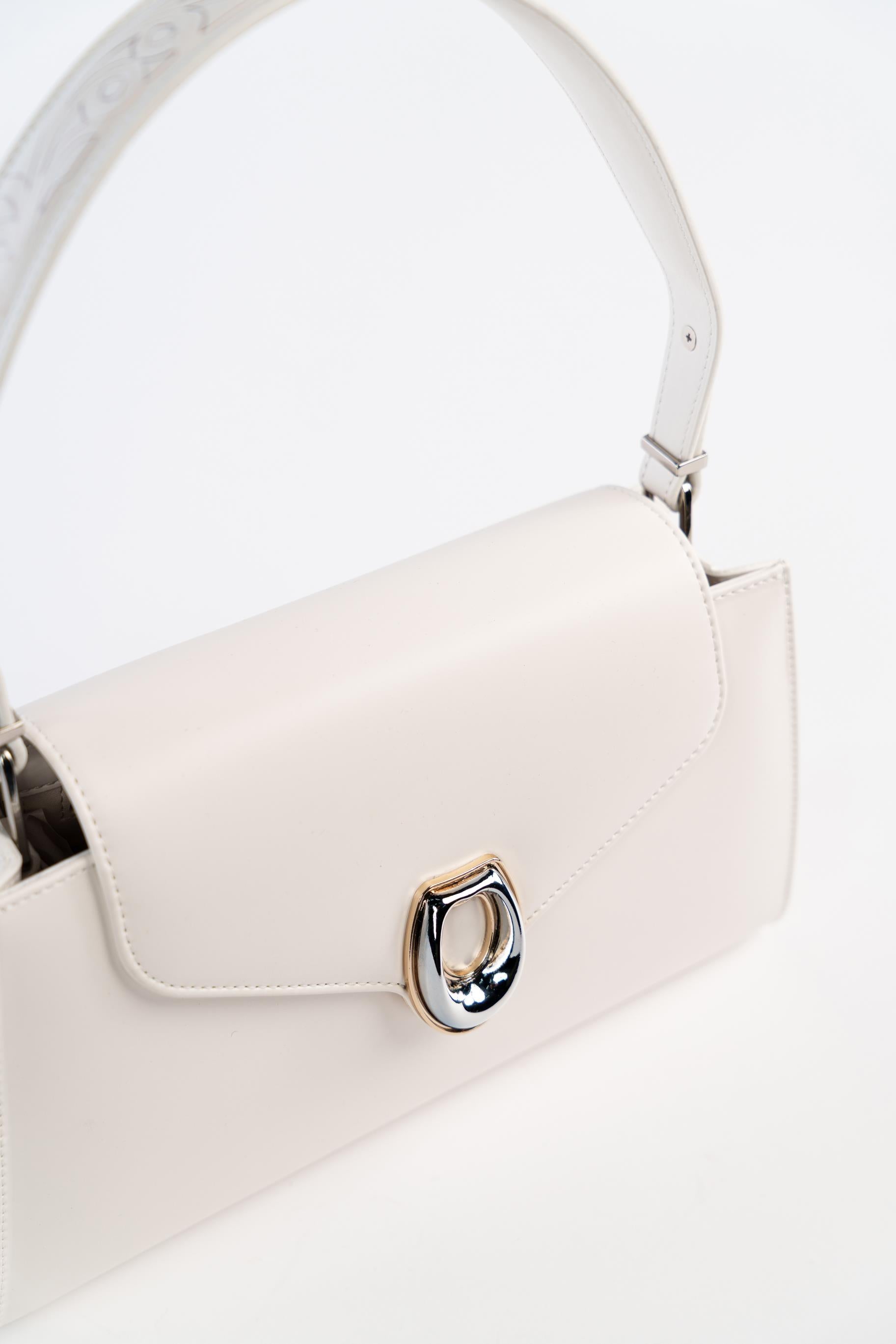 Matmazel Gacrux Buz Beyazı Kadın El ve Omuz Çantası