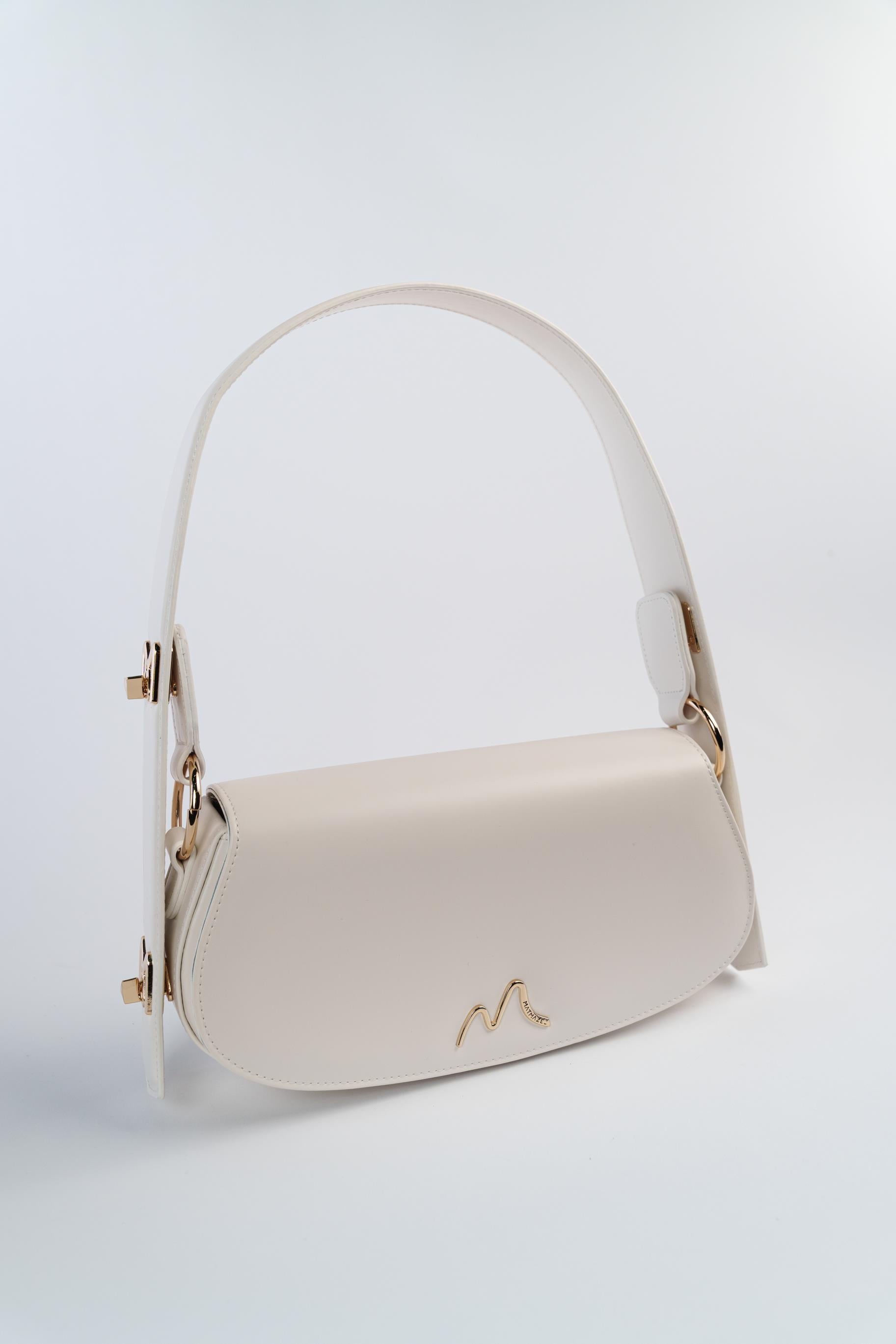 Matmazel Ginny Buz Beyazı Kadın Omuz Çantası