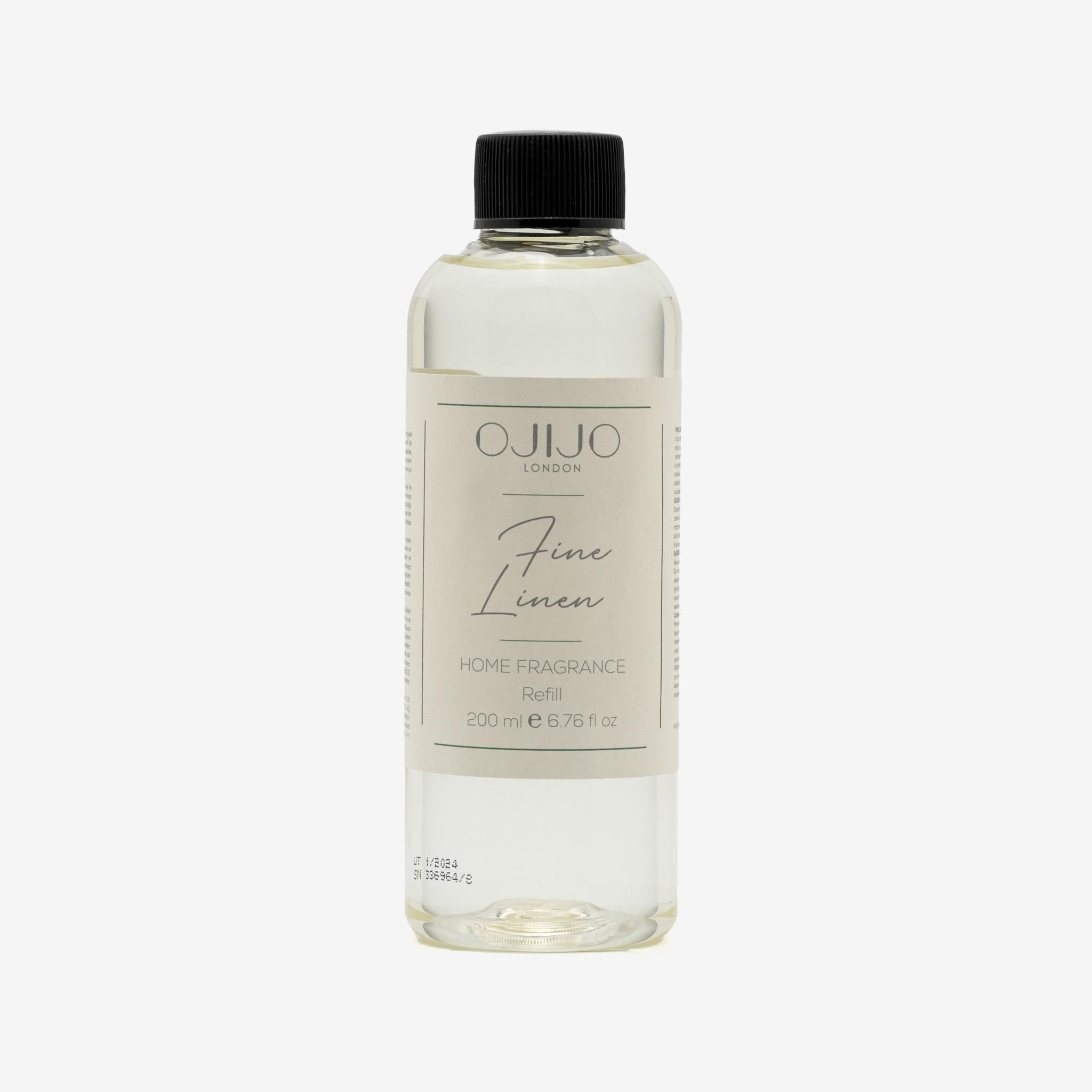 Ojijo London Fine Linen Çubuklu Oda Kokusu Yedek Dolum Şişesi 200 Ml.