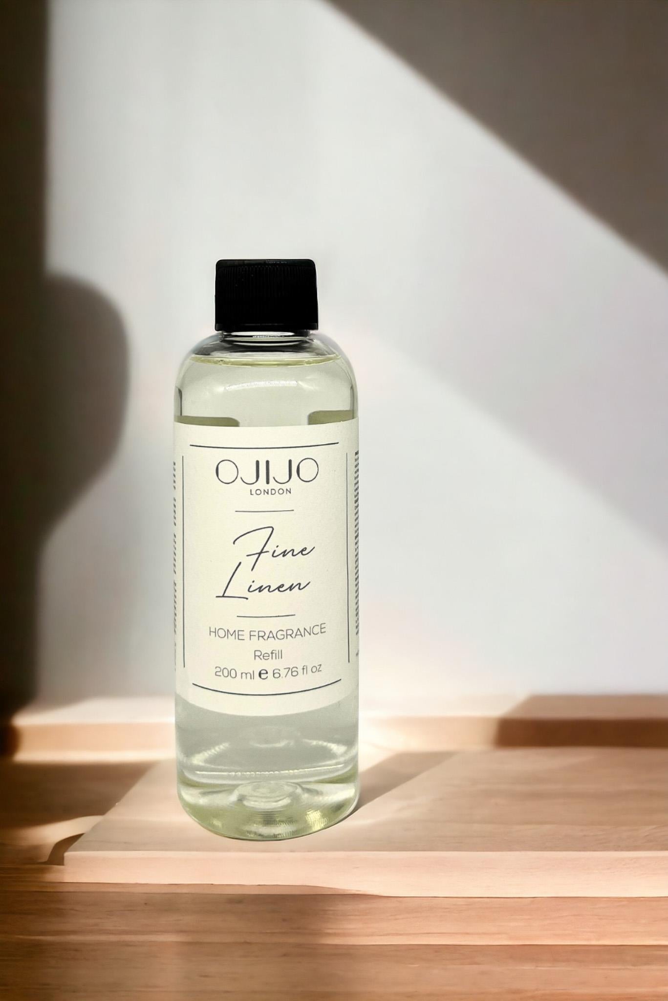 Ojijo London Fine Linen Çubuklu Oda Kokusu Yedek Dolum Şişesi 200 Ml.