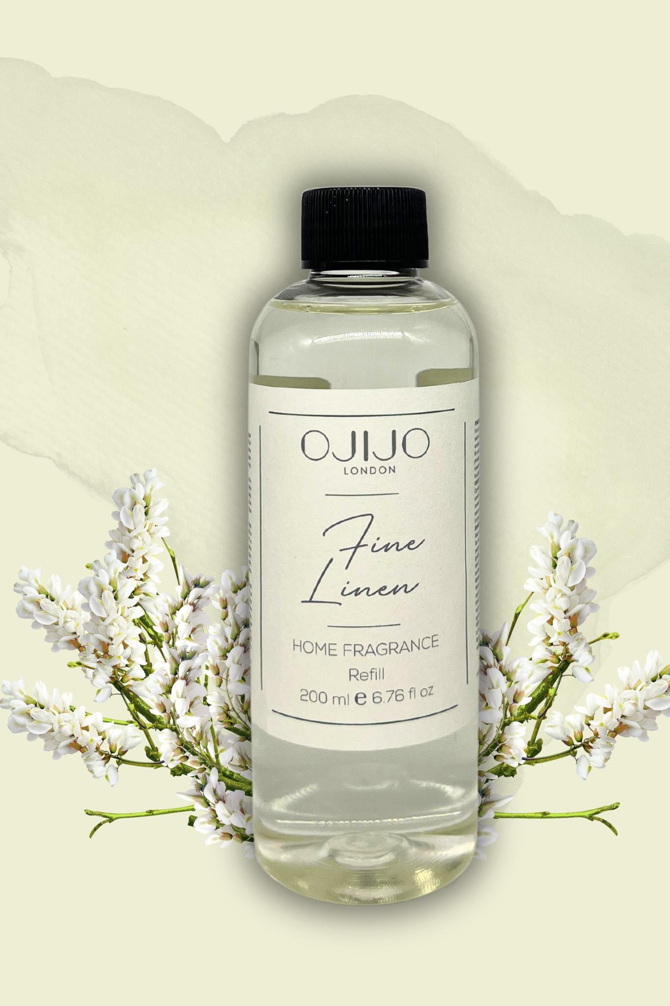 Ojijo London Fine Linen Çubuklu Oda Kokusu Yedek Dolum Şişesi 200 Ml.